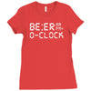 beer o'clock   mens funny Ladies Fitted T-Shirt