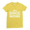 binge watcher Ladies Fitted T-Shirt