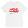 under new management just married mens black wedding present husband t V-Neck Tee
