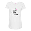 I LOVE YOU Maternity Scoop Neck T-shirt