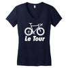 le tour bike silhouette 2015 de france new Women's V-Neck T-Shirt