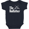 the rodfather   mens funny fishing Baby Bodysuit