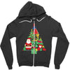 christmas tree made of bells stocking santa Zipper Hoodie