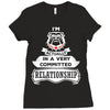 I Am Bulldog Actually In A Very Commited Relationship Ladies Fitted T-Shirt