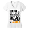 Strong Independent Motivated Cancer Women's V-Neck T-Shirt