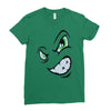 angry cartoon face Ladies Fitted T-Shirt