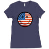 patriotic smiley face Ladies Fitted T-Shirt