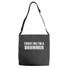 trust me i'm a drummer Adjustable Strap Totes