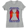 my dad is my angel Ladies Fitted T-Shirt