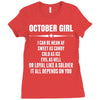 Super October Girl Ladies Fitted T-Shirt