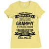 Super Cool Grammy Of A Freaking Awesome Granddaughter Ladies Fitted T-Shirt