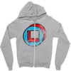 square in circle Zipper Hoodie