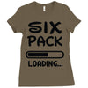 six pack loading Ladies Fitted T-Shirt