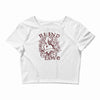 blind love fire heart Crop Top