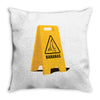 caution bananas Throw Pillow
