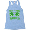 stop starting at my shamrocks Racerback Tank