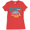 sharks will kill you Ladies Fitted T-Shirt