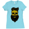 hipster skull Ladies Fitted T-Shirt