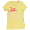 Women's March The Present is Female Ladies Fitted T-Shirt