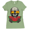 watermelon skull Ladies Fitted T-Shirt