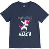 Unicorns are Born in March Dabbing V-Neck Tee