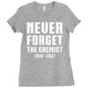 Never Forget The Chemist Ladies Fitted T-Shirt