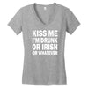 kiss me i'm drunk or irish Women's V-Neck T-Shirt