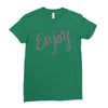 cute enjoy Ladies Fitted T-Shirt