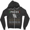 pisces christmas ugly sweater Zipper Hoodie