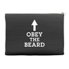 obey the beard funny Accessory Pouches