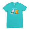 finn the cat &amp; jake the cat Ladies Fitted T-Shirt