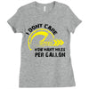 I Don't Care How Many Miles Per Gallon Ladies Fitted T-Shirt