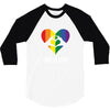 Love is Love Heart 3/4 Sleeve Shirt