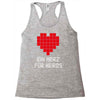 nerd shirt design  herz f&uuml;r nerds computer gaming fun big bang minecr Racerback Tank