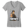 fortnite cartoon Women's V-Neck T-Shirt
