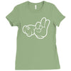 rude hands, ideal gift or birthday present. Ladies Fitted T-Shirt