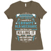 Grumpy Old Mechanic Ladies Fitted T-Shirt