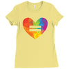 Rainbow Equality Heart Ladies Fitted T-Shirt