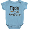 flippin awesome cooking greeting Baby Bodysuit