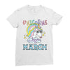 unicorns are born in march cute unicorn Ladies Fitted T-Shirt