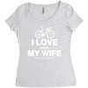 i love when my wife lets me buy another bike Women's Triblend Scoop T-shirt