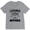 Legends Are Born In November V-Neck Tee
