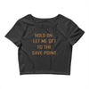 hold on let me get to the save point. Crop Top