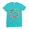 Floral Baby Name Ladies Fitted T-Shirt