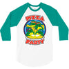 pizza party 3/4 Sleeve Shirt