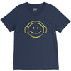 smiley dj techno,club,dance,music,rave retro V-Neck Tee