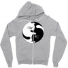 yin yang cat Zipper Hoodie