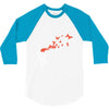 banksy headshot butterfly 3/4 Sleeve Shirt