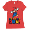 run, mario run Ladies Fitted T-Shirt