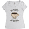 no coffee no workee Women's Triblend Scoop T-shirt